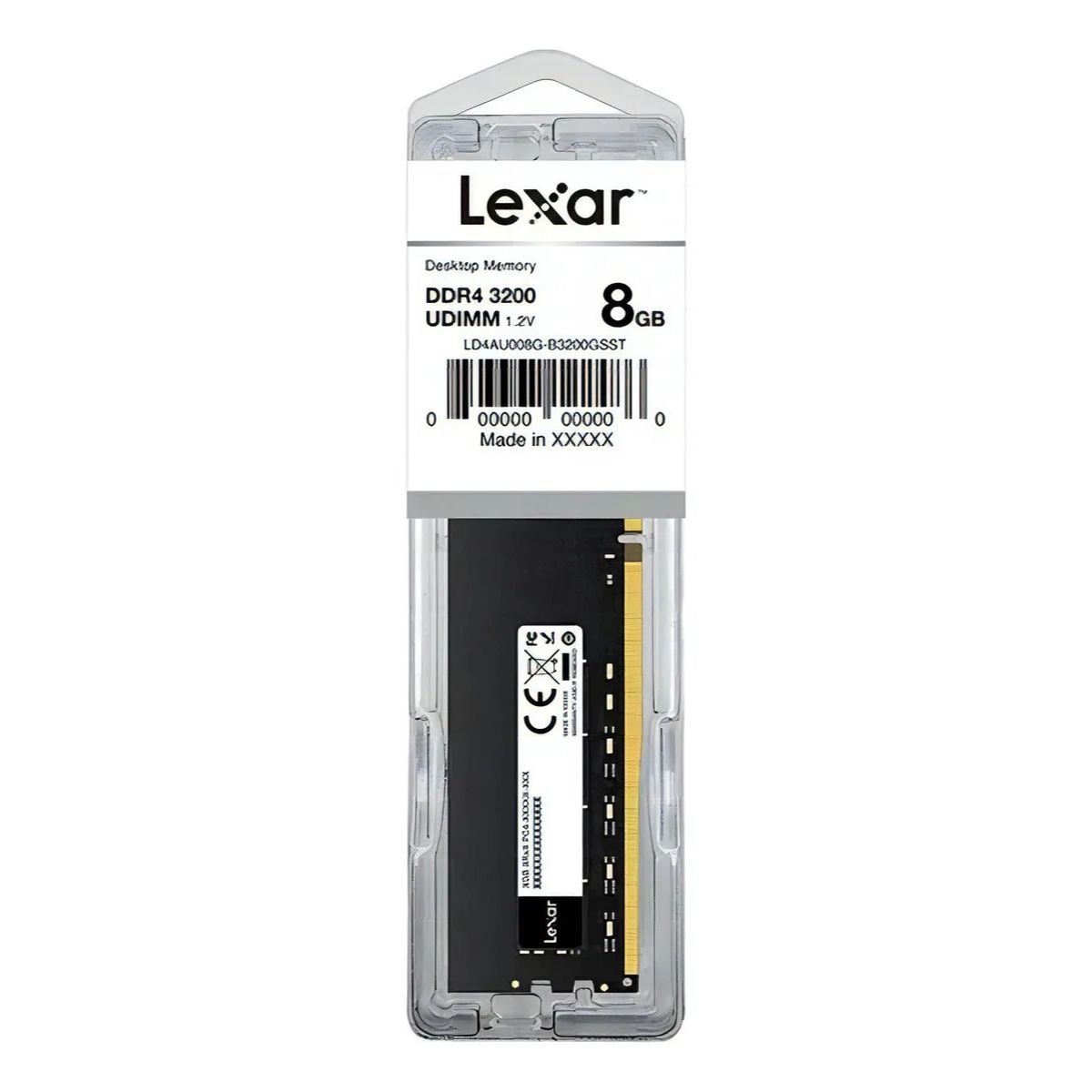 Memoria RAM DDR4 8GB LEXAR color negro
