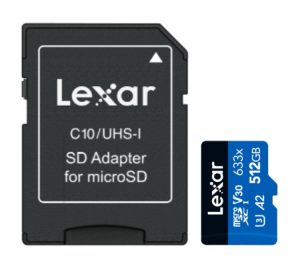 Memoria microSDXC Lexar 512GB 633x UHS-I Blue Series