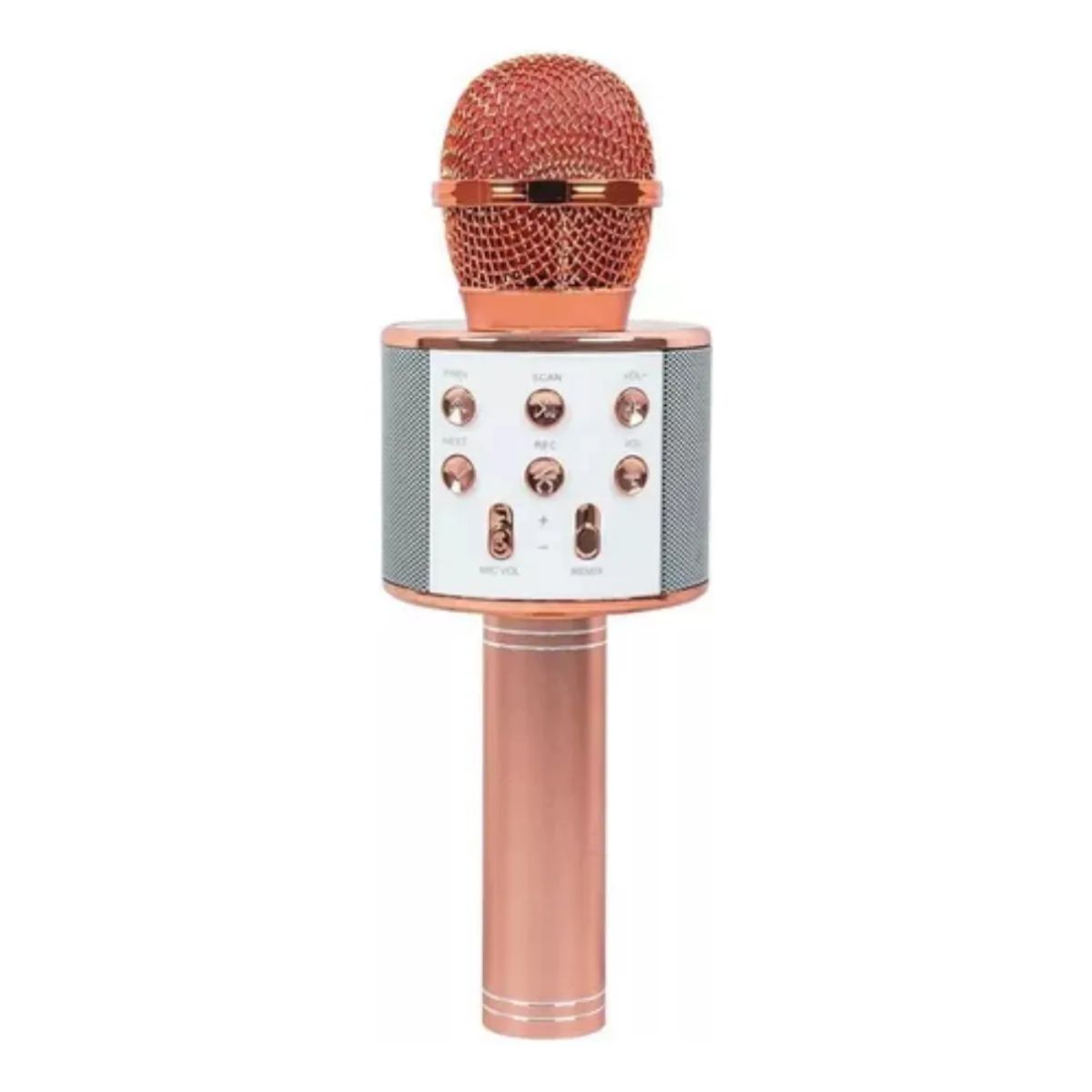 Microfono Karaoke Bluetooth altavoz Ws 858 Color Rosa Chicle