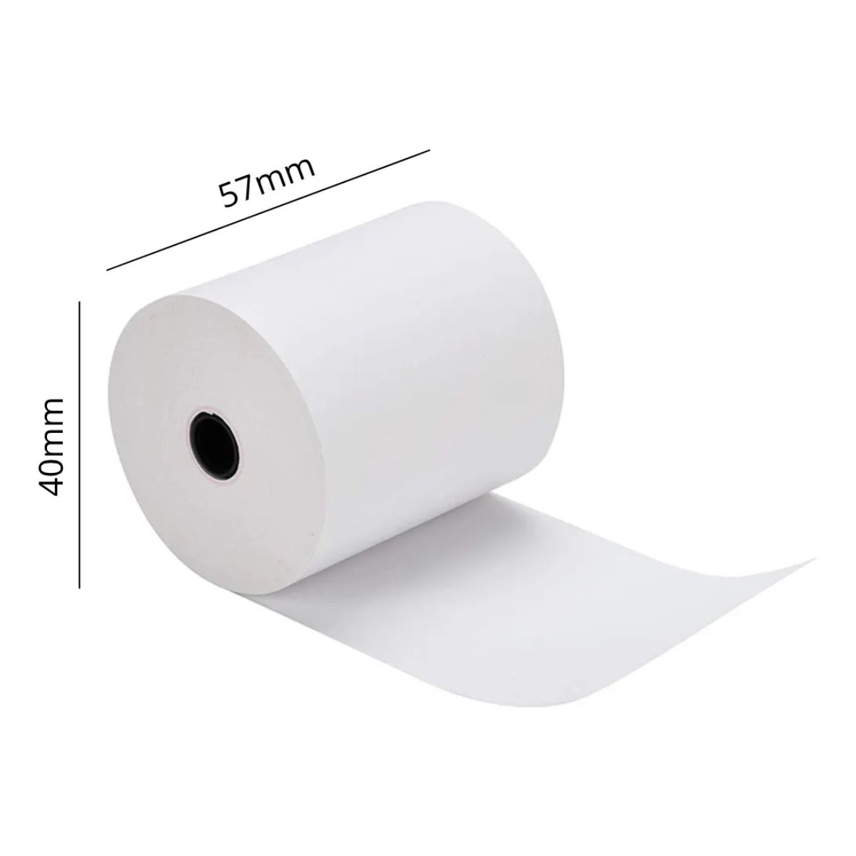 Rollo Térmico De Pos 57x40mm, Caja X100 Unidades Blanco