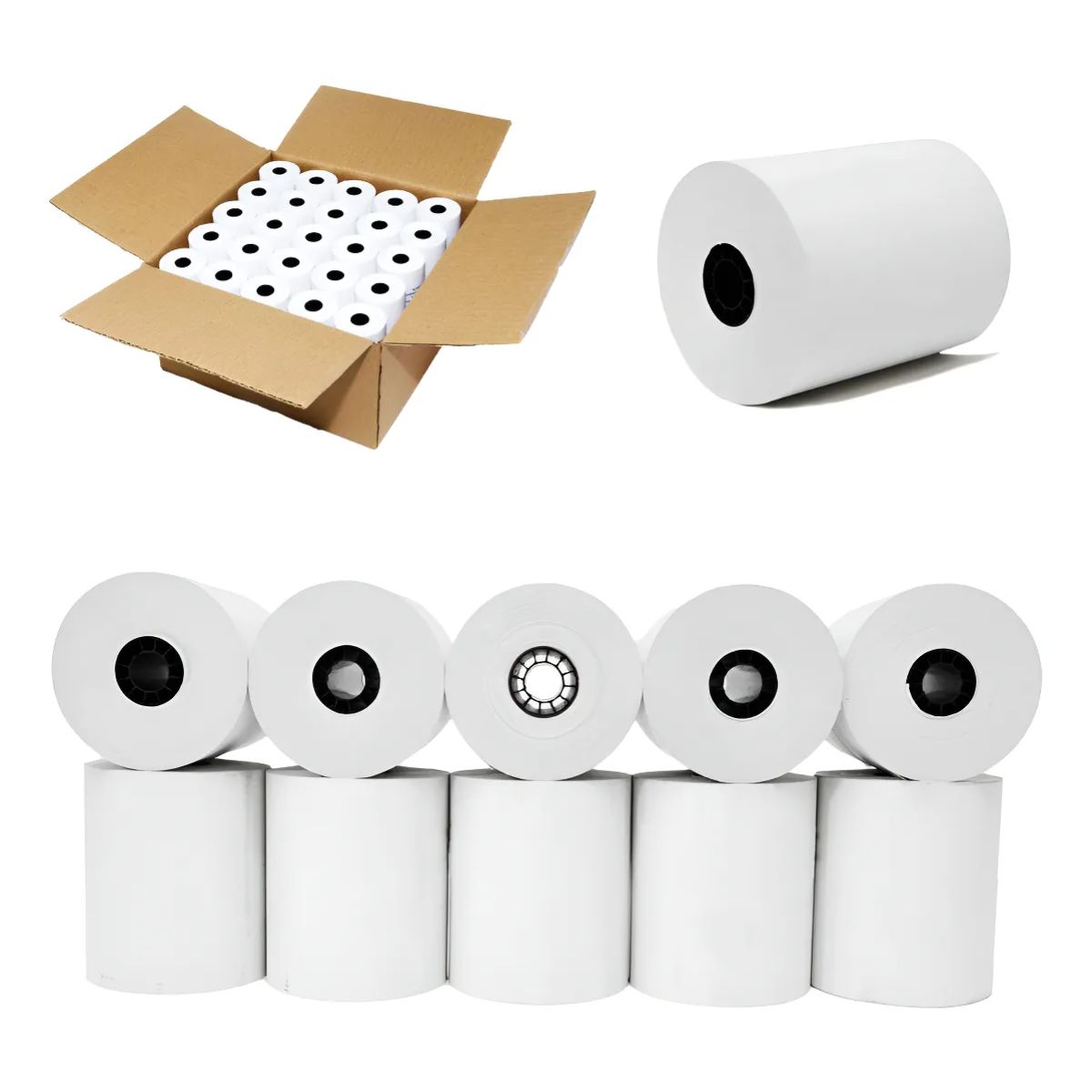 Rollo Térmico De Pos 57x40mm, Caja X100 Unidades Blanco