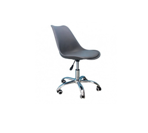 Silla Eames con ruedas gris - Altura Ajustable