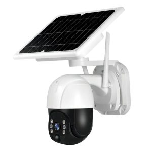 Cámara Seguridad Solar 4k Exterior Wifi Ptz Doble Lente Led