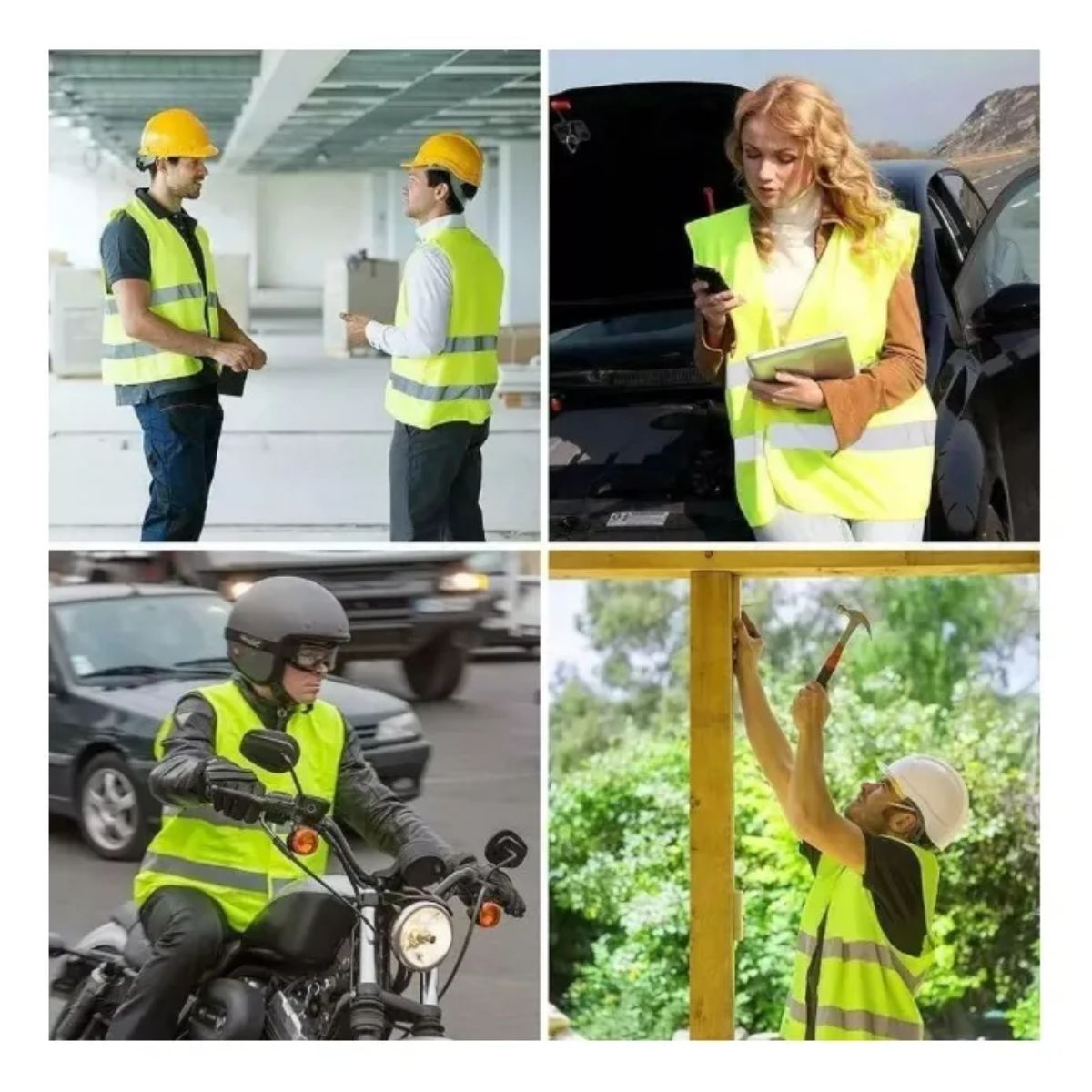 Copia - Chaleco Seguridad Con Bandas Reflectivo Para Moto Bicicleta 60grs