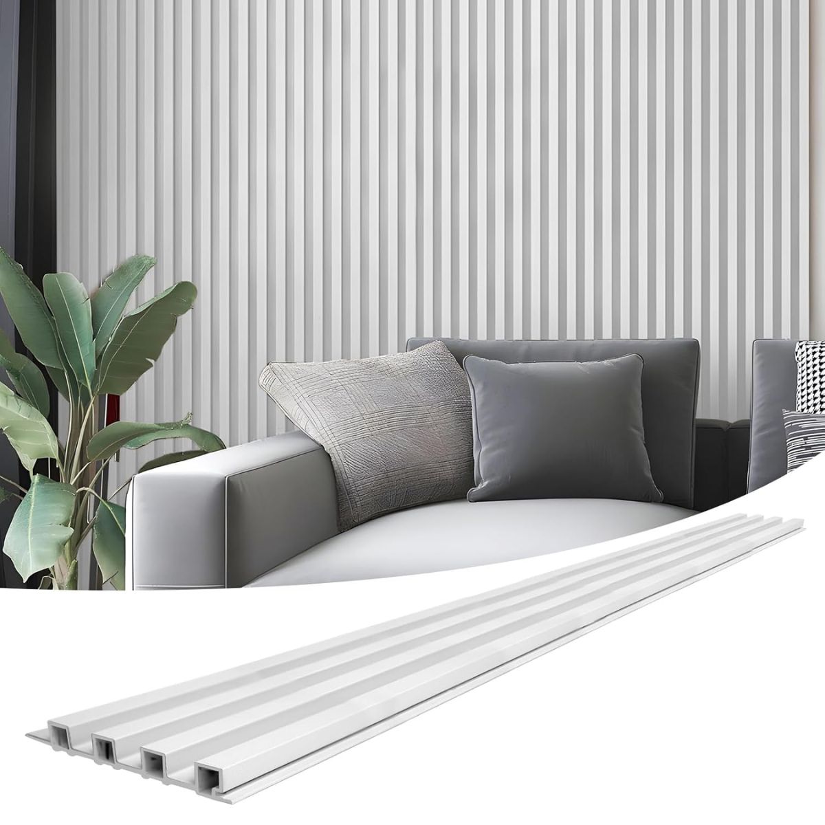 Copia - Pack X10 Wpc Wall Panel Lambrin 290x16.7cm Gris Oscuro
