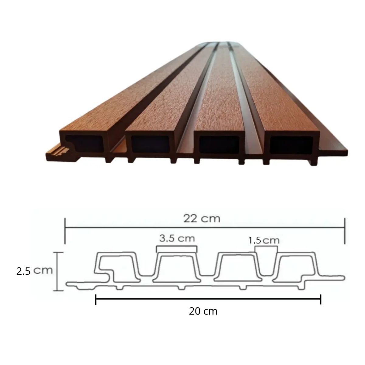 Copia - Pack X20 Revestimiento Exterior Wpc 3d Pared Decorativo Simil Madera NOGAL Copia - Pack X20 Revestimiento Exterior Wpc 3d Pared Decorativo Simil Madera NOGAL