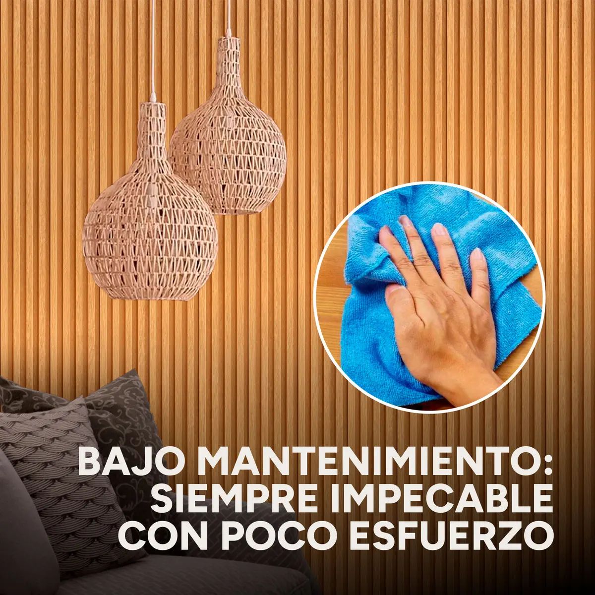 Copia - Pack X30 Wpc Simil Madera Panel Lambrin 290x16.7 Gris Oscuro