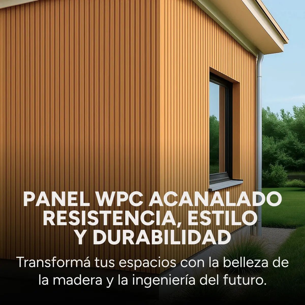 Copia - Pack X30 Wpc Simil Madera Wall Panel Lambrin 2.90x16.7 Color Marrón Madera Acanalado