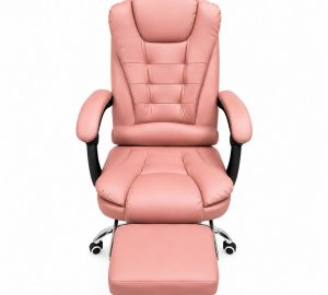 Copia - Silla ejecutiva cuero con apoya pies y 2 puntos de masajes NEGRA