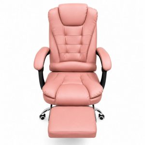 Copia - Silla ejecutiva cuero con apoya pies y 2 puntos de masajes NEGRA