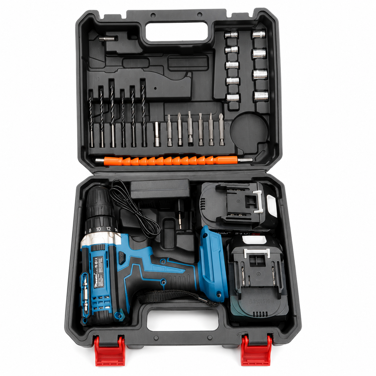 Copia - Taladro Profesional de alta potencia 13mm con 2 Baterias, Cargador y Maletin