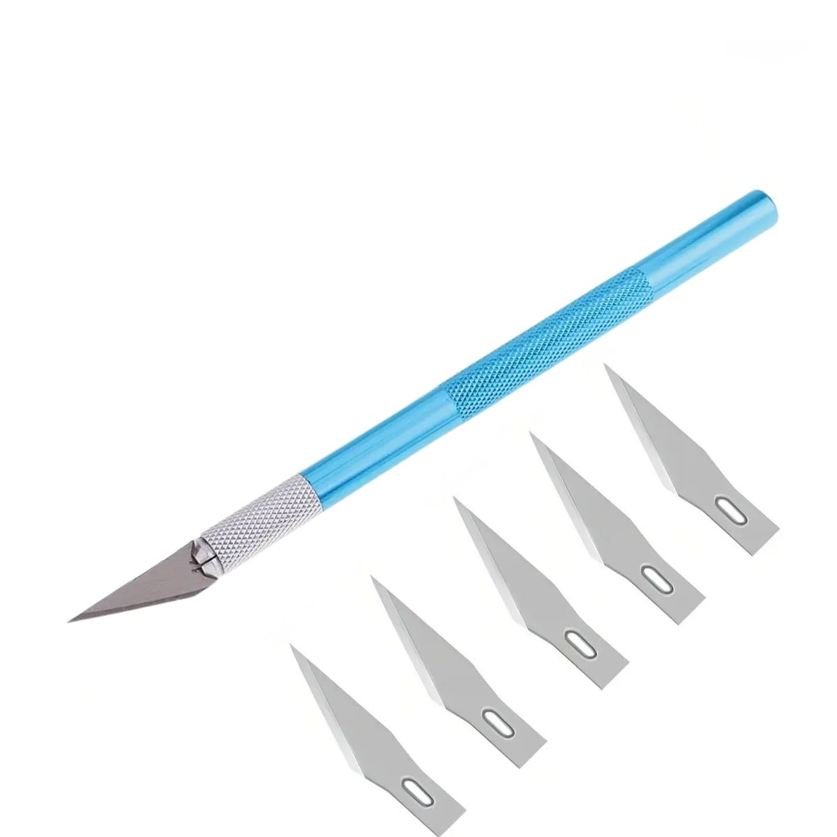 Copia - Trincheta Profesional Cortante D Precisión De Aluminio Con 5 Cuchillas PLATEADO