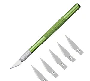 Copia - Trincheta Profesional Cortante D Precisión De Aluminio Con 5 Cuchillas PLATEADO