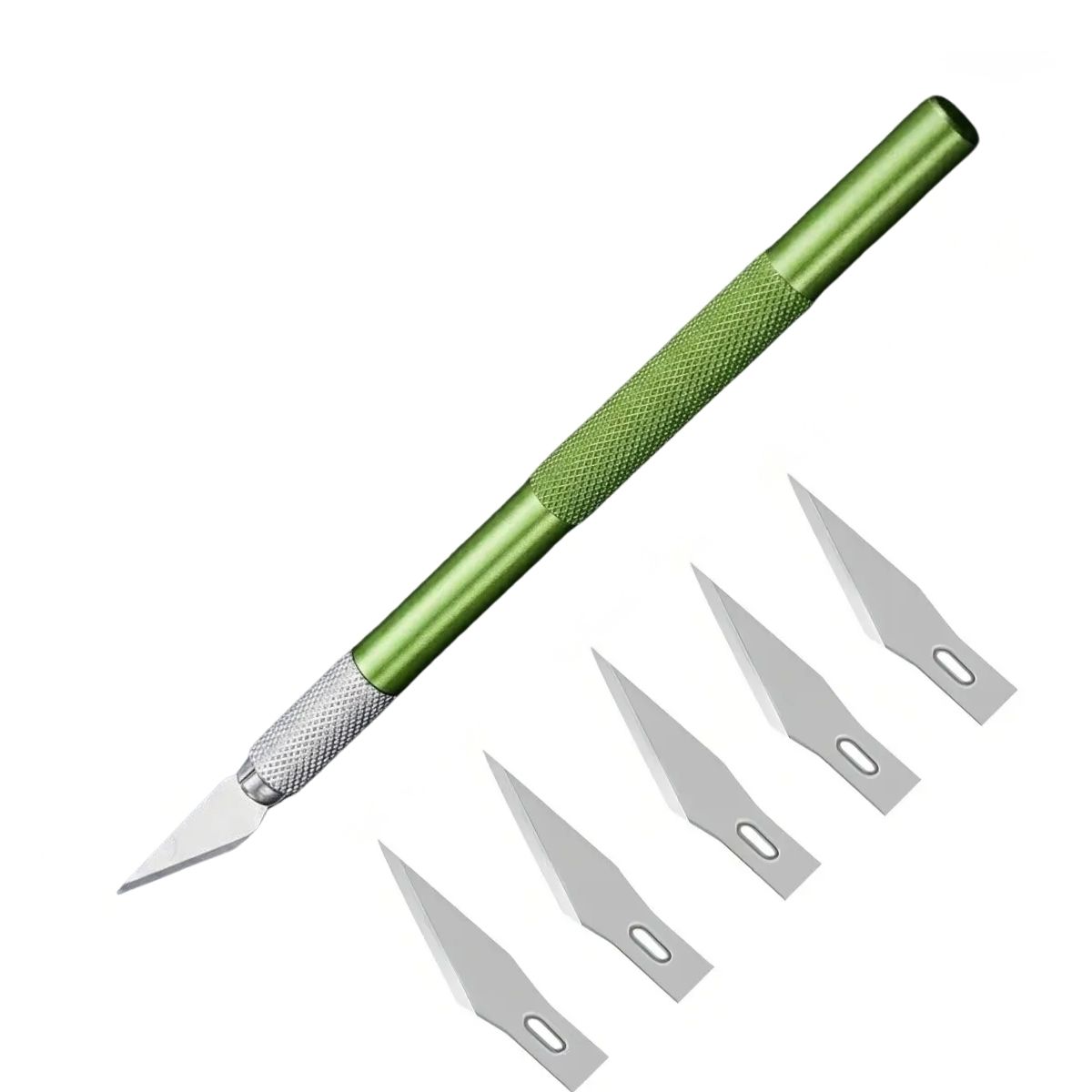 Copia - Trincheta Profesional Cortante D Precisión De Aluminio Con 5 Cuchillas PLATEADO