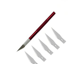 Copia - Trincheta Profesional Cortante D Precisión De Aluminio Con 5 Cuchillas PLATEADO