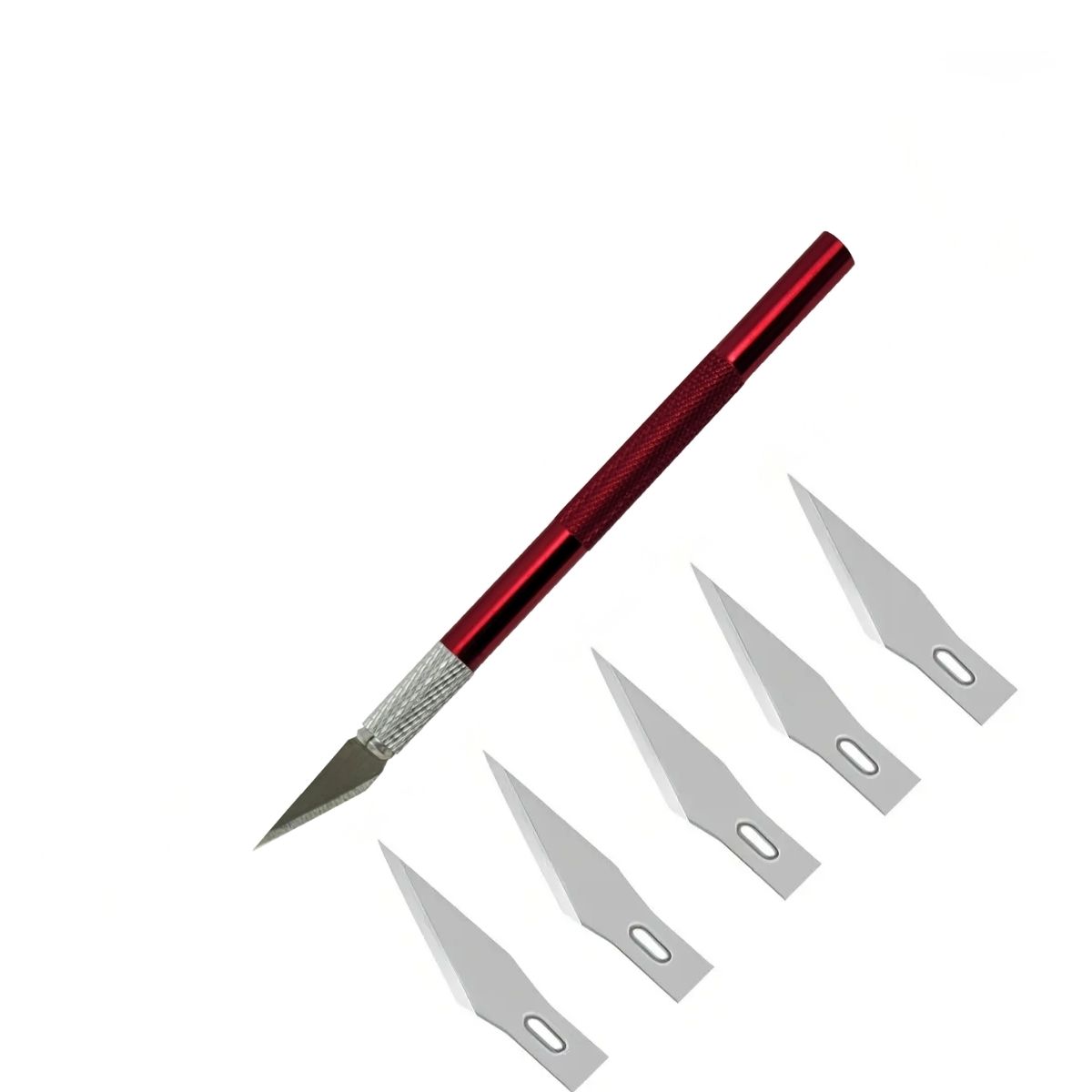 Copia - Trincheta Profesional Cortante D Precisión De Aluminio Con 5 Cuchillas PLATEADO