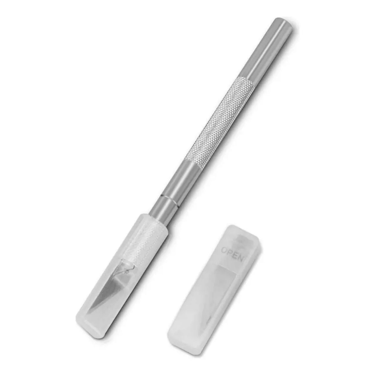 Copia - Trincheta Profesional Cortante D Precisión De Aluminio Con 5 Cuchillas PLATEADO