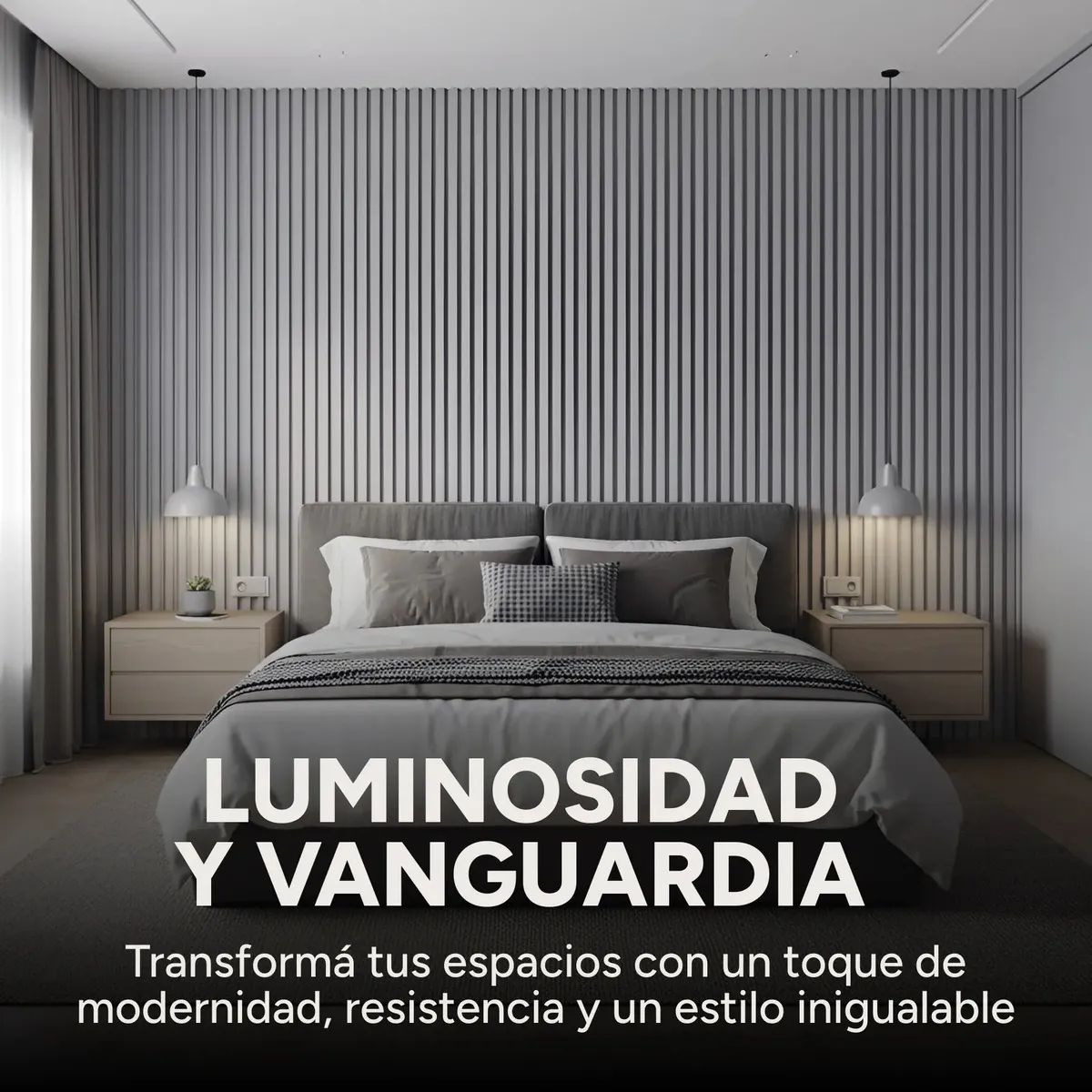 Copia - Wpc Revestimiento Simil Madera Lambrin 2.90x16.7 Gris Oscuro Gris Oscuro