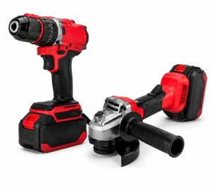 Kit Profesional de Taladro 13mm + Amoladora con 2 Baterias