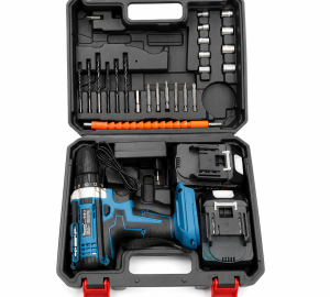 Taladro 10mm con 2 Baterias Percutor, Cargador y Maletin
