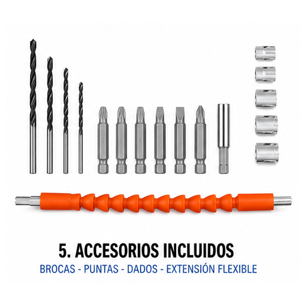 Taladro 10mm con 2 Baterias Percutor, Cargador y Maletin