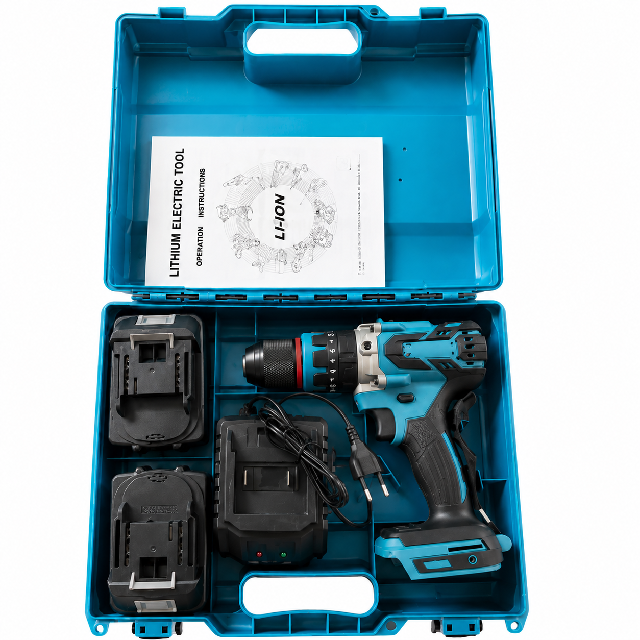 Taladro Profesional de alta potencia 13mm con 2 Baterias