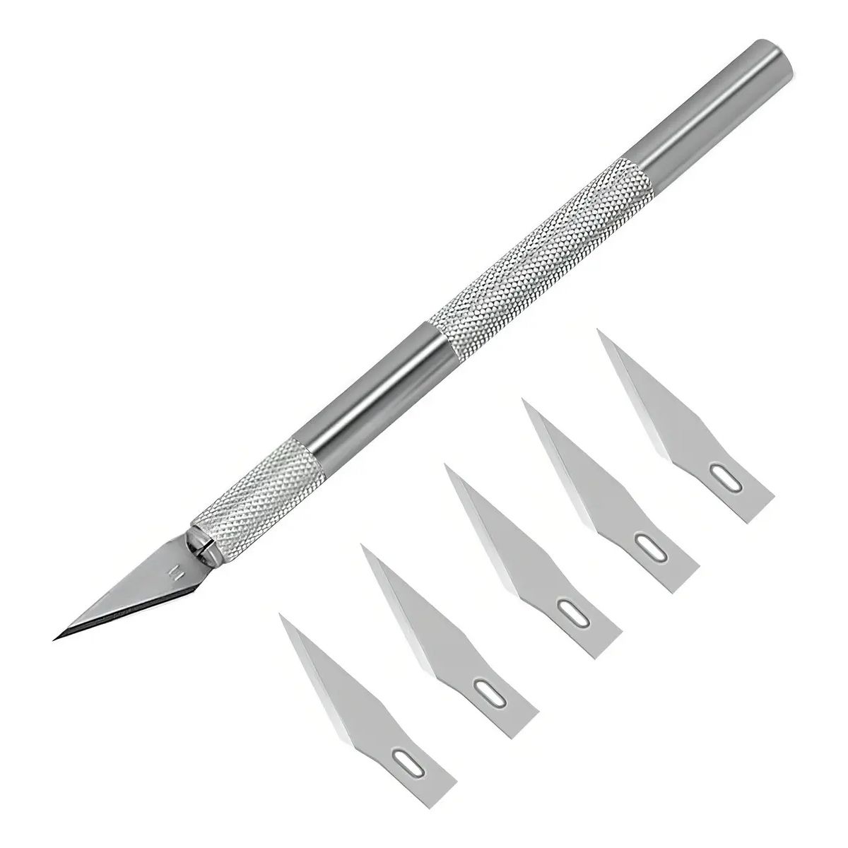 Trincheta Profesional De Aluminio Con 5 Cuchillas PLATEADO