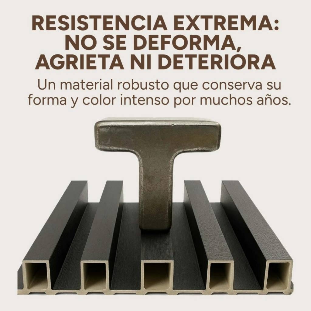 Wpc Revestimiento Simil Madera 2.90x16.7 Blanco Hueso Wpc Revestimiento Simil Madera 2.90x16.7 Blanco Hueso