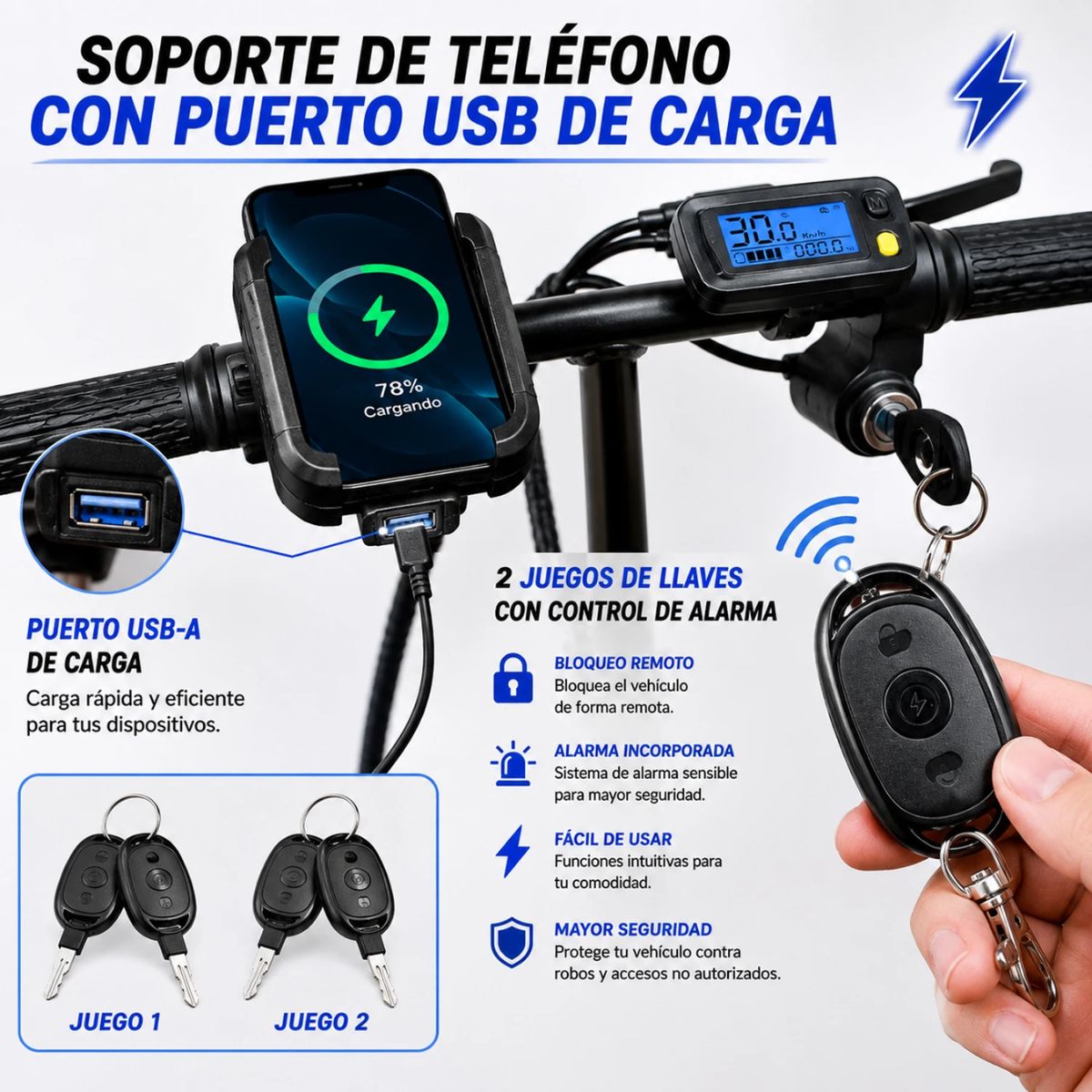 Bicicleta Eléctrica Luxor Eb9 Rodado 16'' 500w 120kg