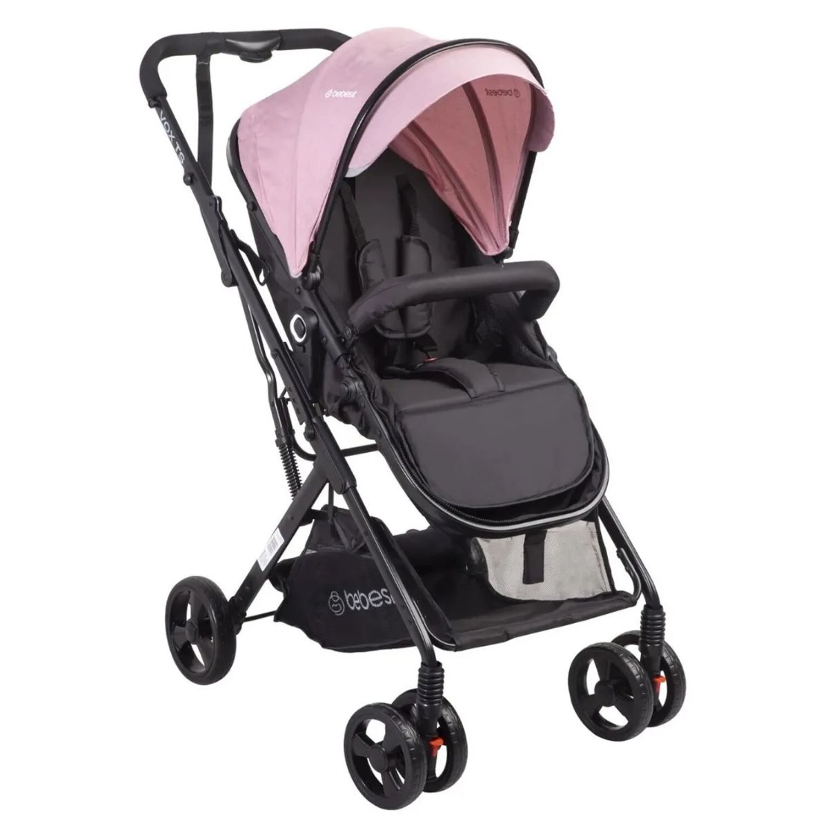 Coche de bebé Bebesit Travel System Vox con cubrepiés - Rosa Coche de bebé Bebesit Travel System Vox con cubrepiés - Rosa