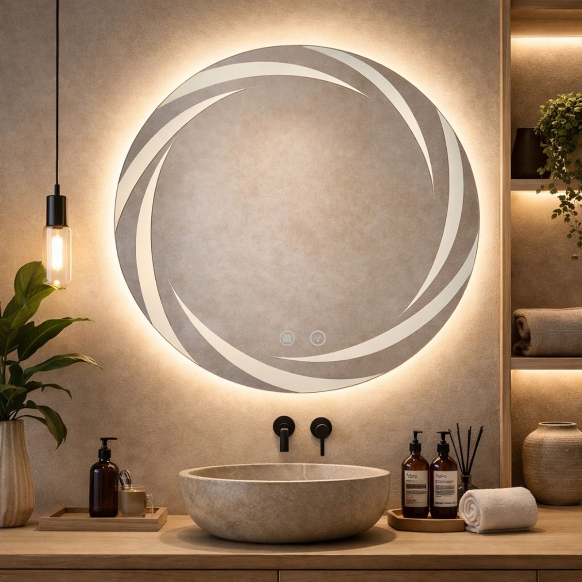 Copia - Espejo Irregular Sin Marco Cuerpo Entero Led 160x50cm
