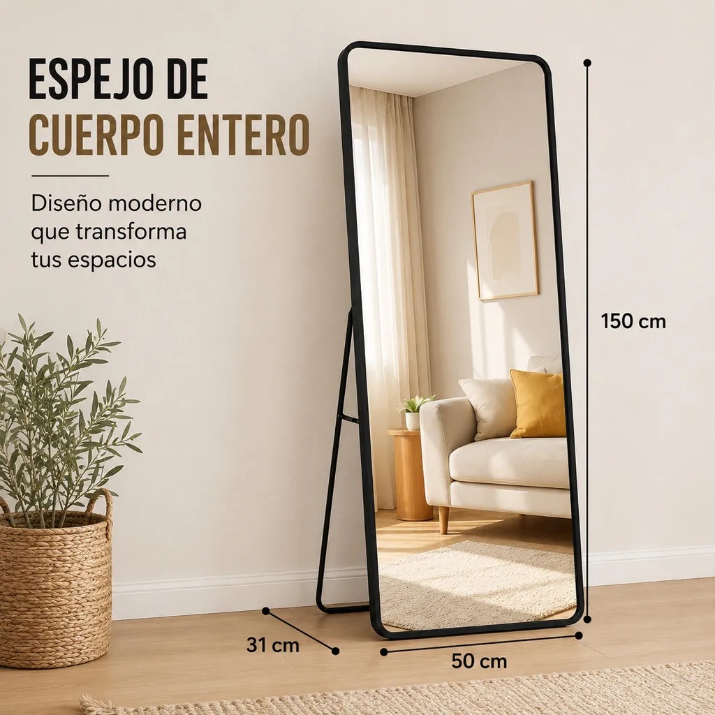 Copia - Espejo Irregular Sin Marco Cuerpo Entero Led 160x50cm Copia - Espejo Irregular Sin Marco Cuerpo Entero Led 160x50cm