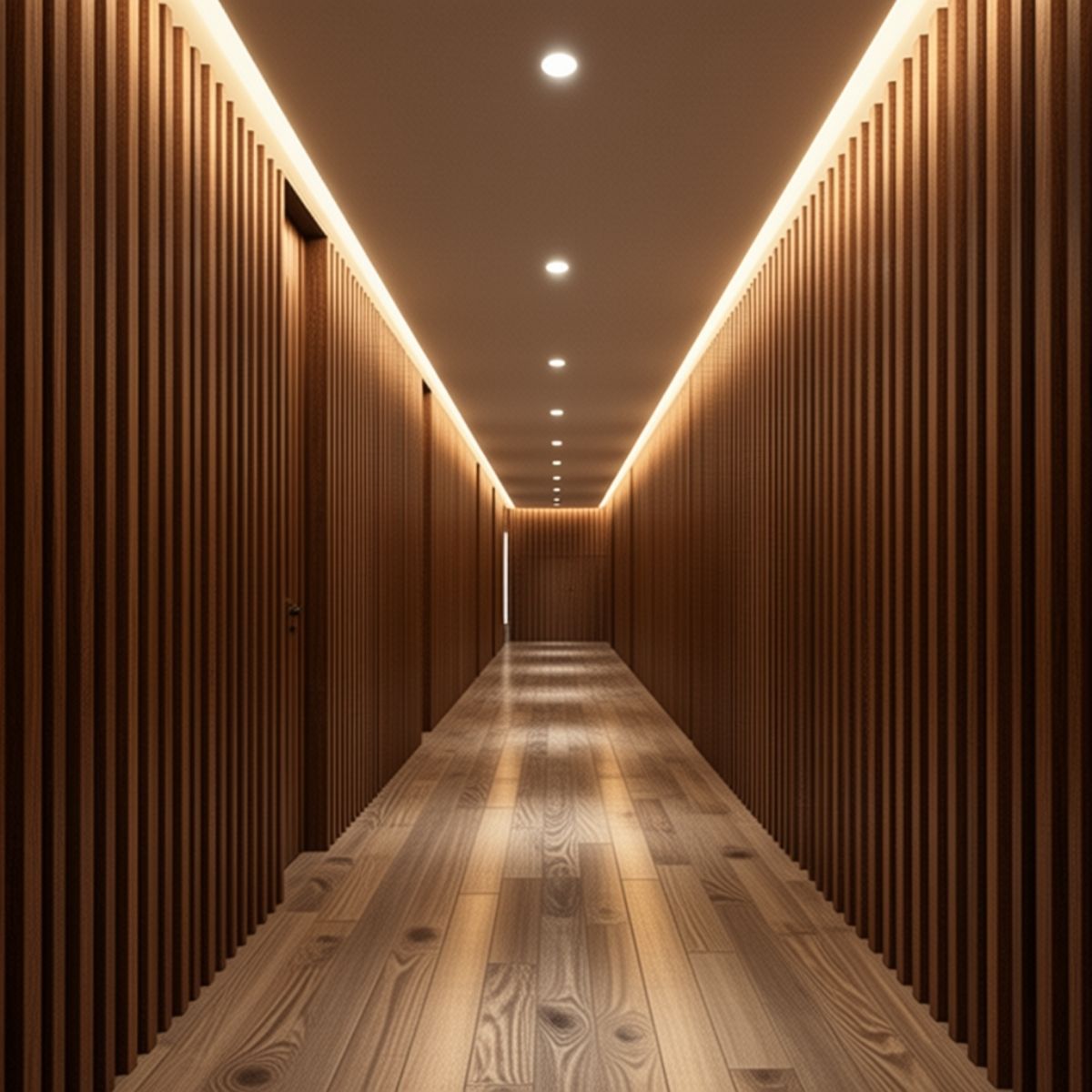 Copia - Pack X50 Wpc Simil Madera Panel Lambrin 290x16 cm Duo Marron Claro MMC90