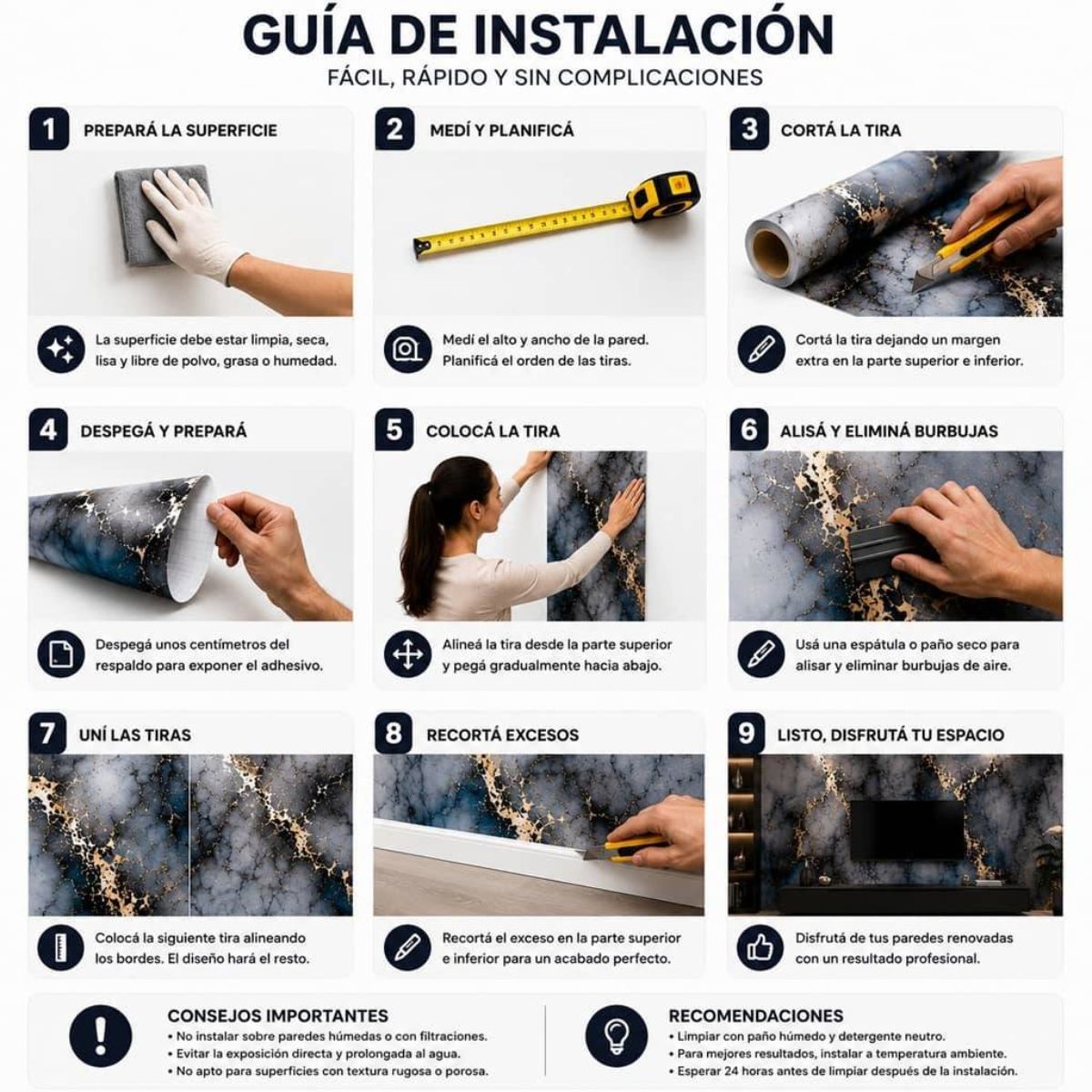 Copia - Placa Adhesiva Simil Marmol AZUL/DORADO Rollo de 1.20 x 3 Metros BS-105 Copia - Placa Adhesiva Simil Marmol AZUL/DORADO Rollo de 1.20 x 3 Metros BS-105