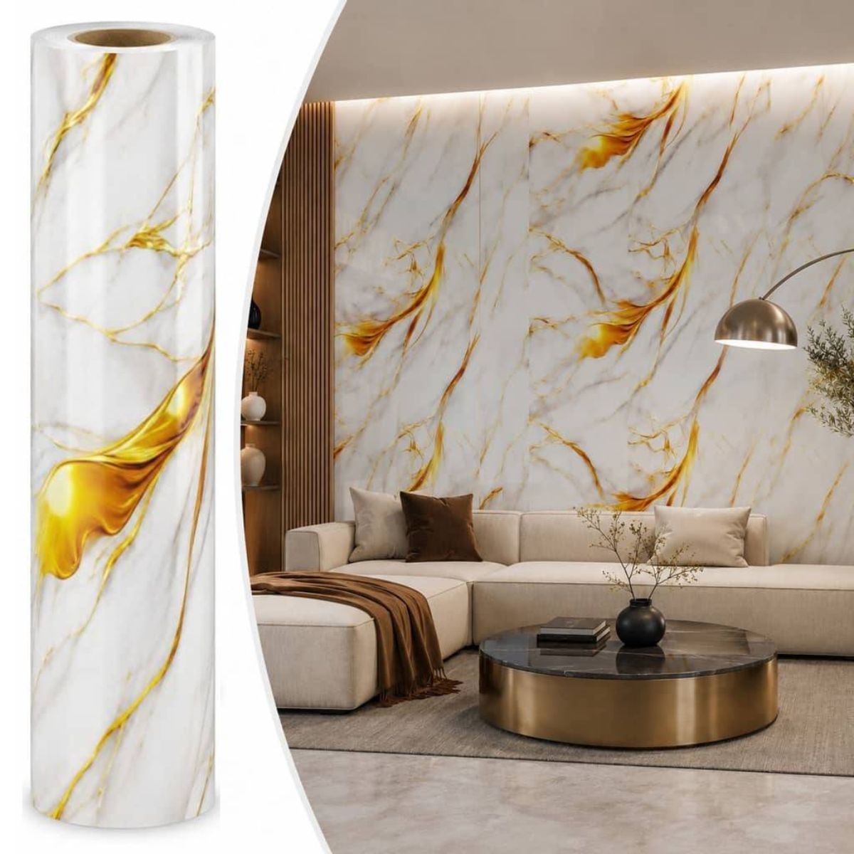 Copia - Placa Adhesiva Simil Marmol Blanco/Dorado Rollo de 1.20 x 3 Metros BS-3752 Copia - Placa Adhesiva Simil Marmol Blanco/Dorado Rollo de 1.20 x 3 Metros BS-3752