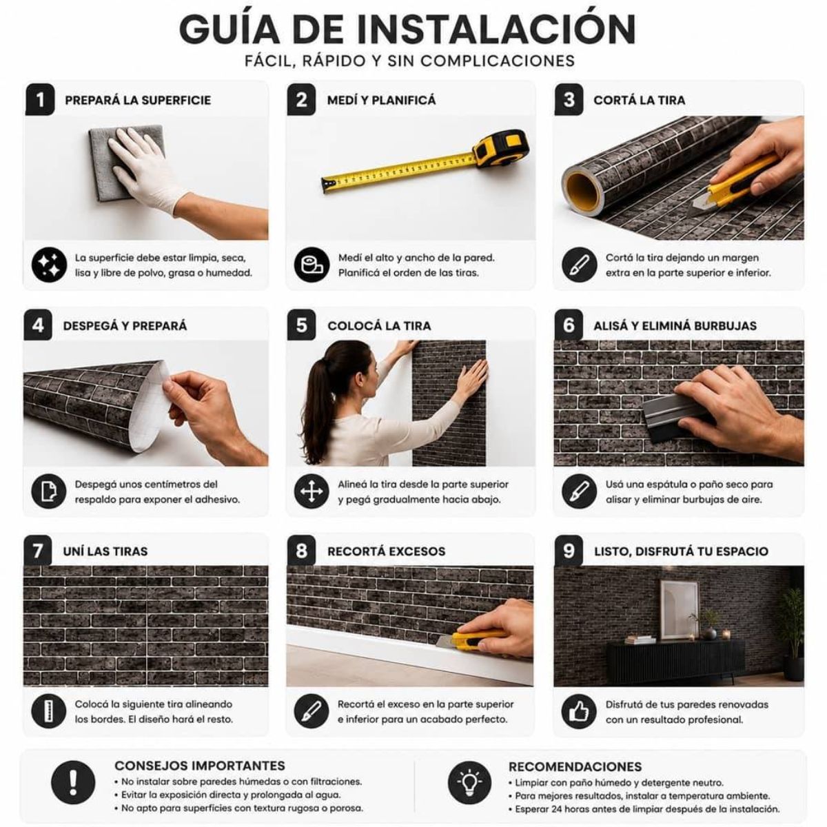 Copia - Placa Adhesiva Simil Marmol Blanco Rollo de 1.20 x 3 Metros BS-101