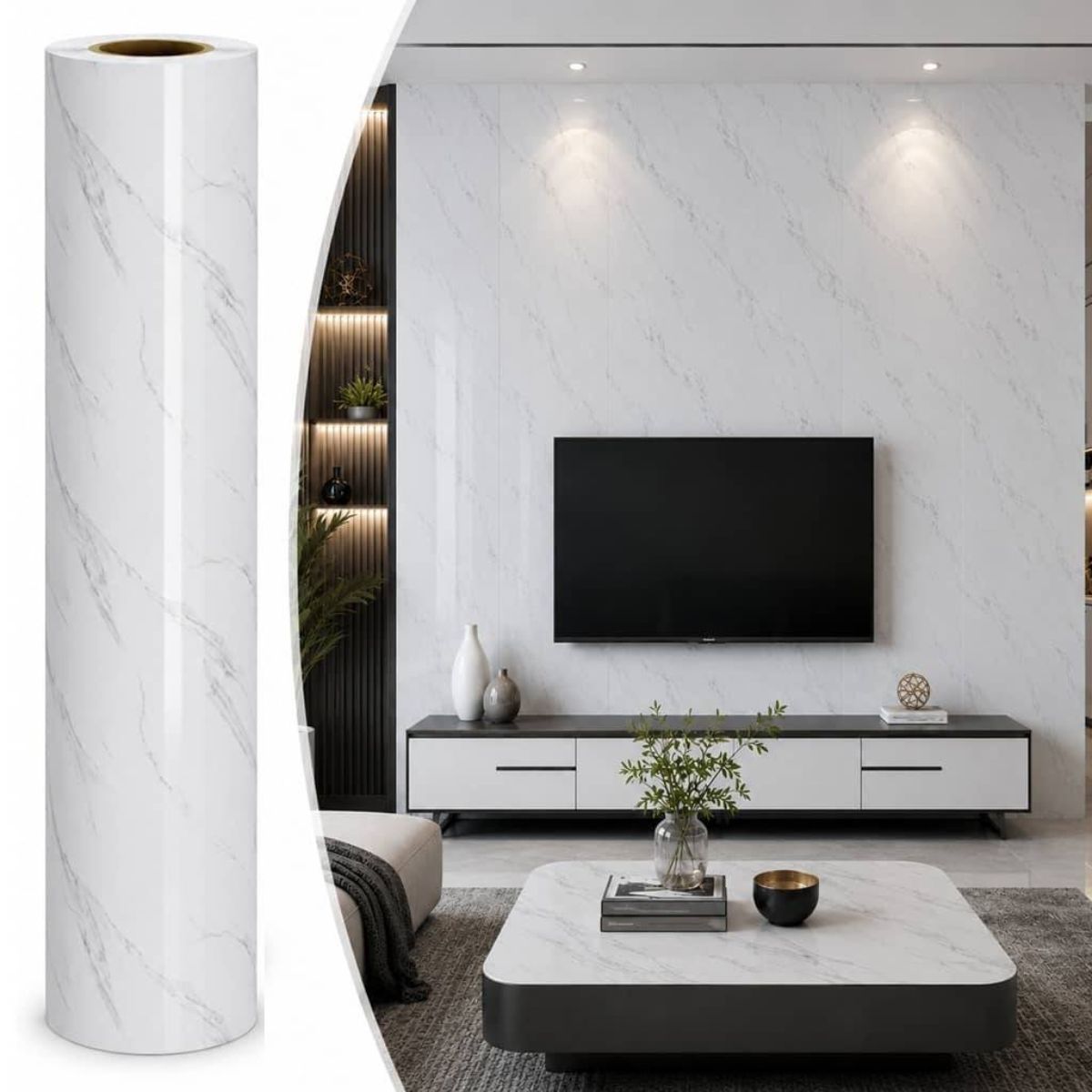 Copia - Placa Adhesiva Simil Marmol Vetas Grises Rollo de 1.20 x 3 Metros BS-37123