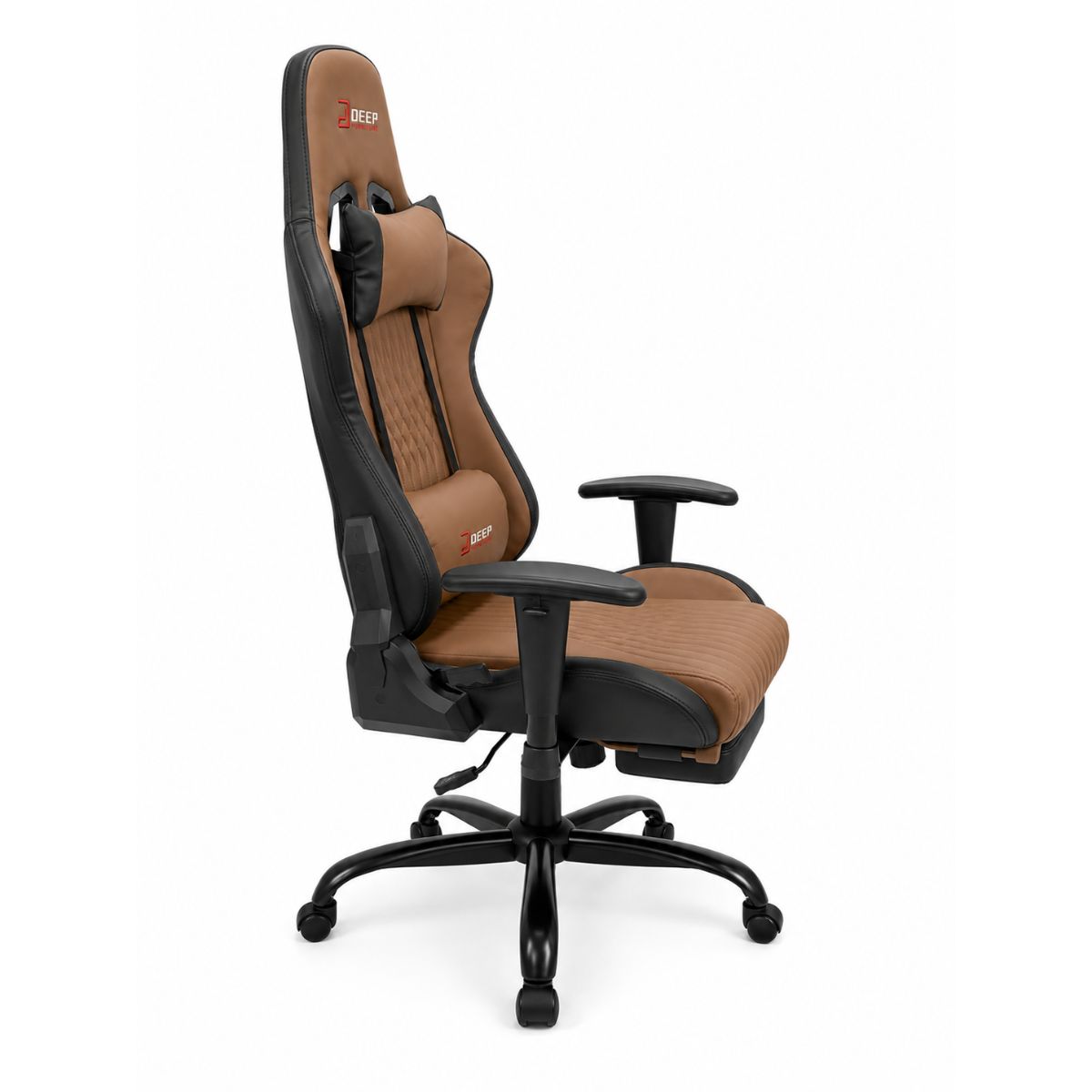 Copia - Silla Gamer Deep ergonomica con apoya pies cuero reforzado ROJA Copia - Silla Gamer Deep ergonomica con apoya pies cuero reforzado ROJA