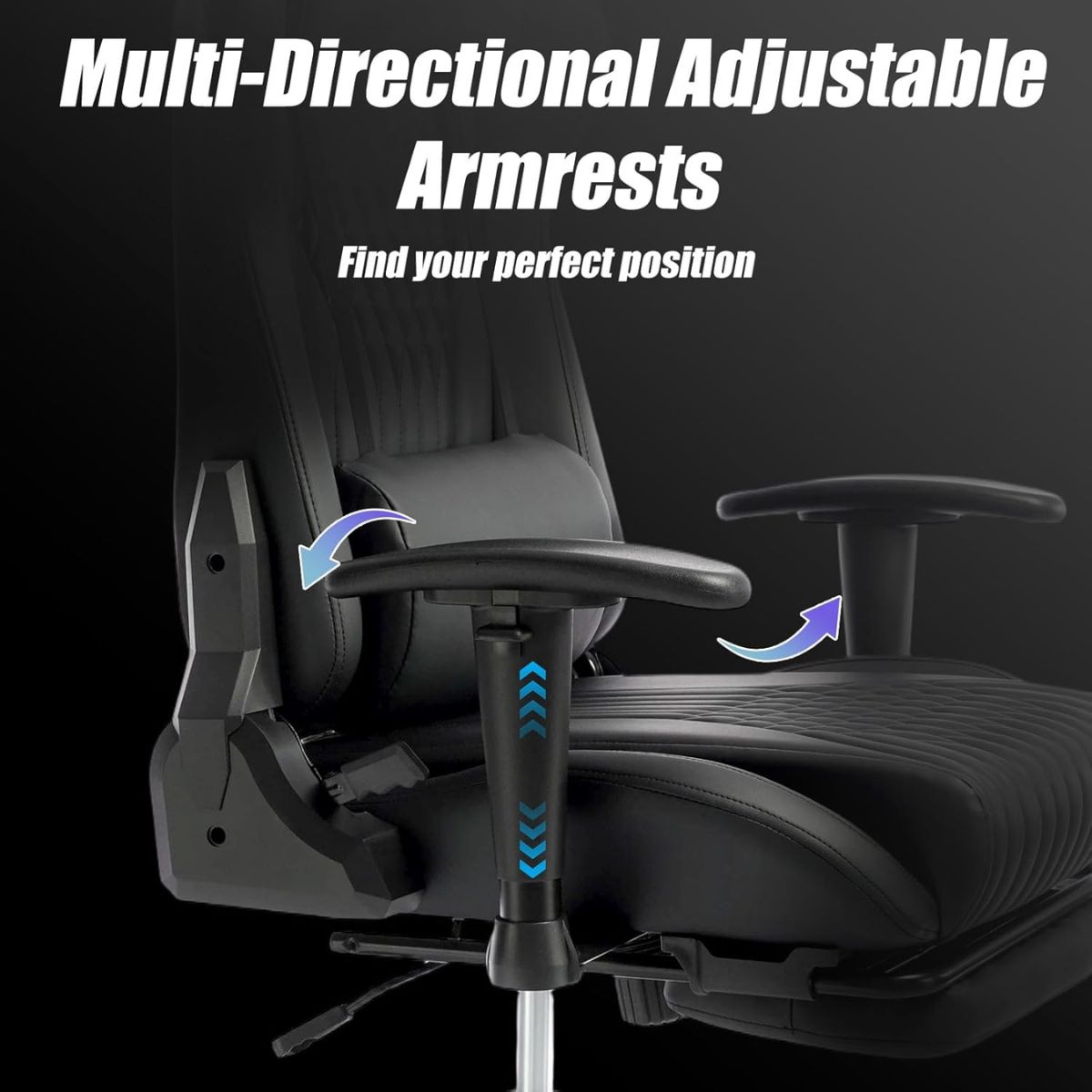 Copia - Silla Gamer Deep ergonomica con apoya pies cuero reforzado ROJA Copia - Silla Gamer Deep ergonomica con apoya pies cuero reforzado ROJA