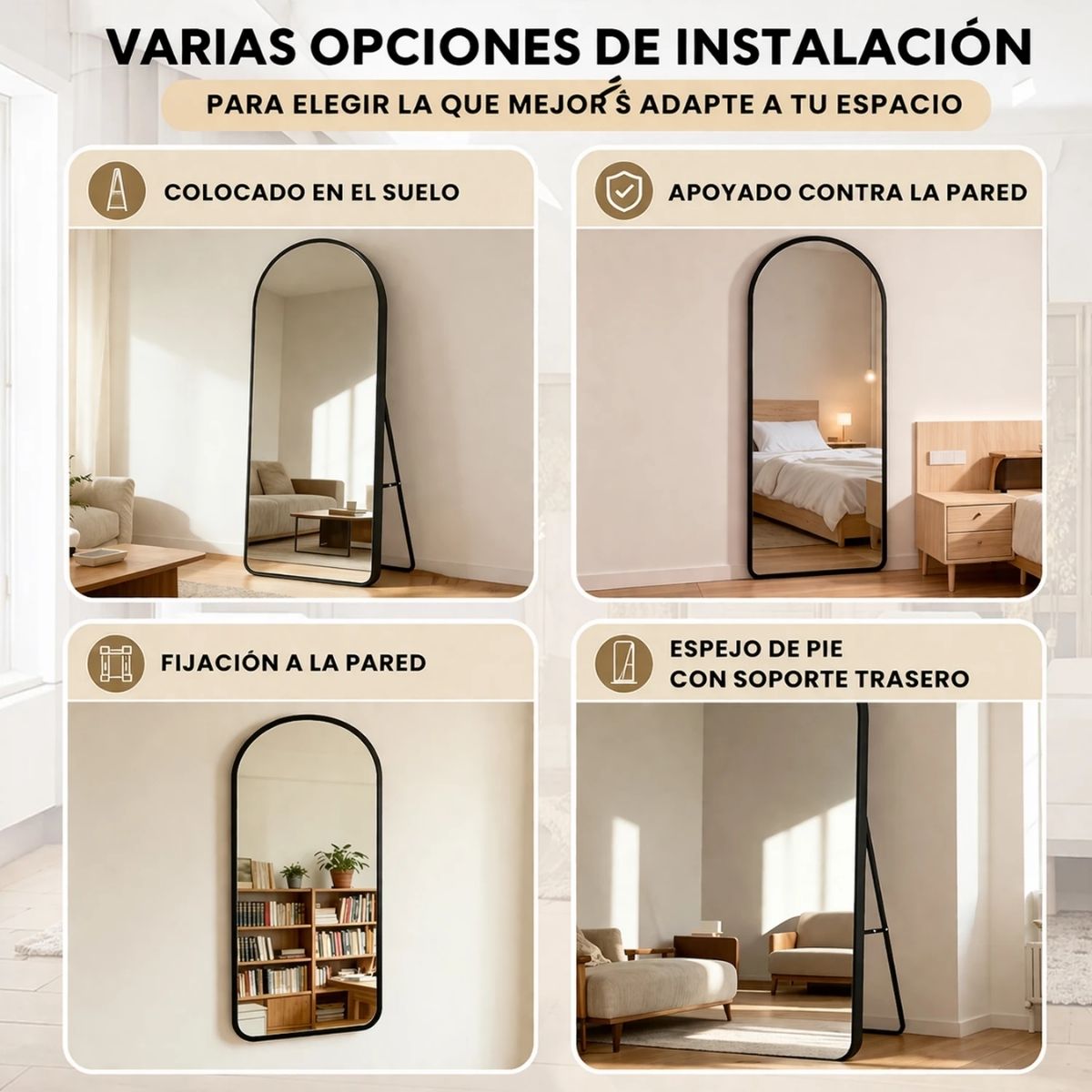 Espejo Arco De Pie Cuerpo Entero Fm05 150 X 40 Cm