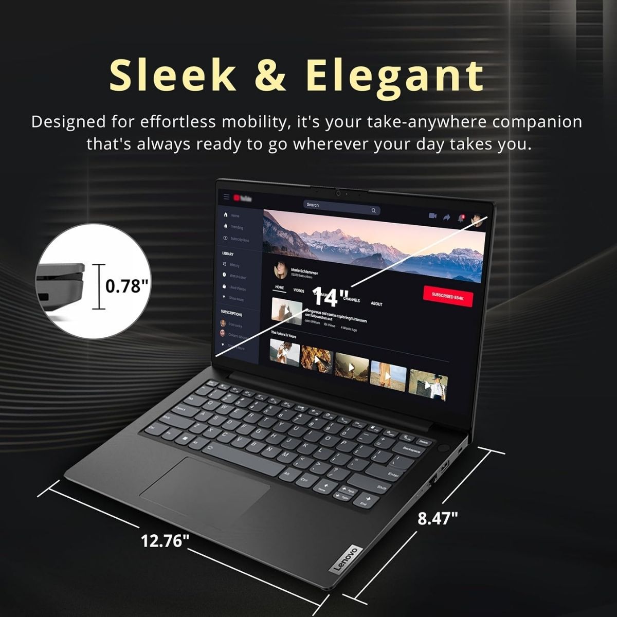 Notebook Lenovo V14 G9 IAP i7-1255U 16GB 512GB 14 Win 11 Pro
