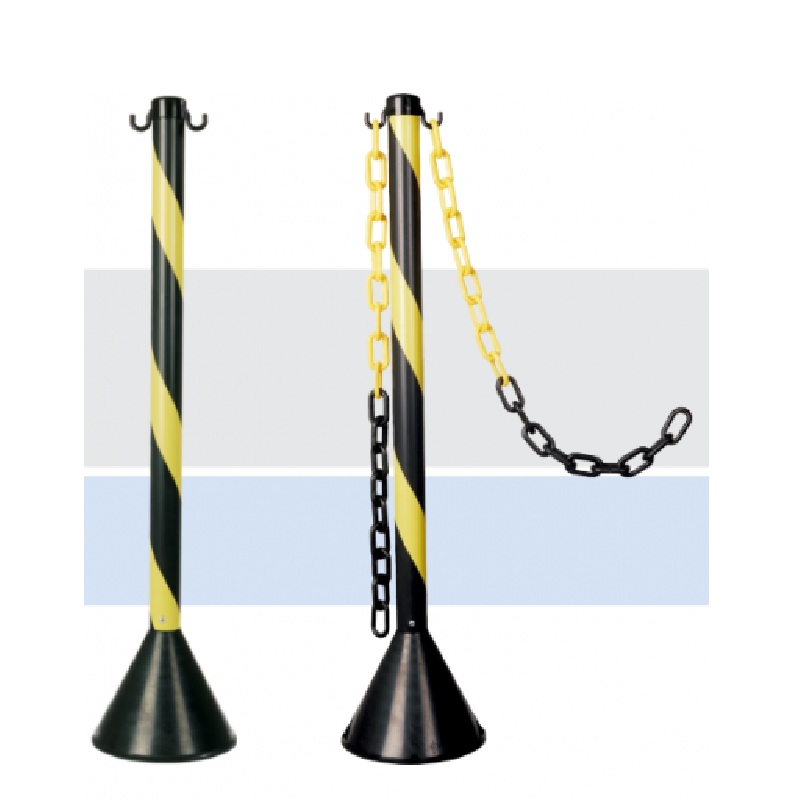 PEDESTAL PARA CADENA NEGRO/AMARILLO - Seguridad Vial