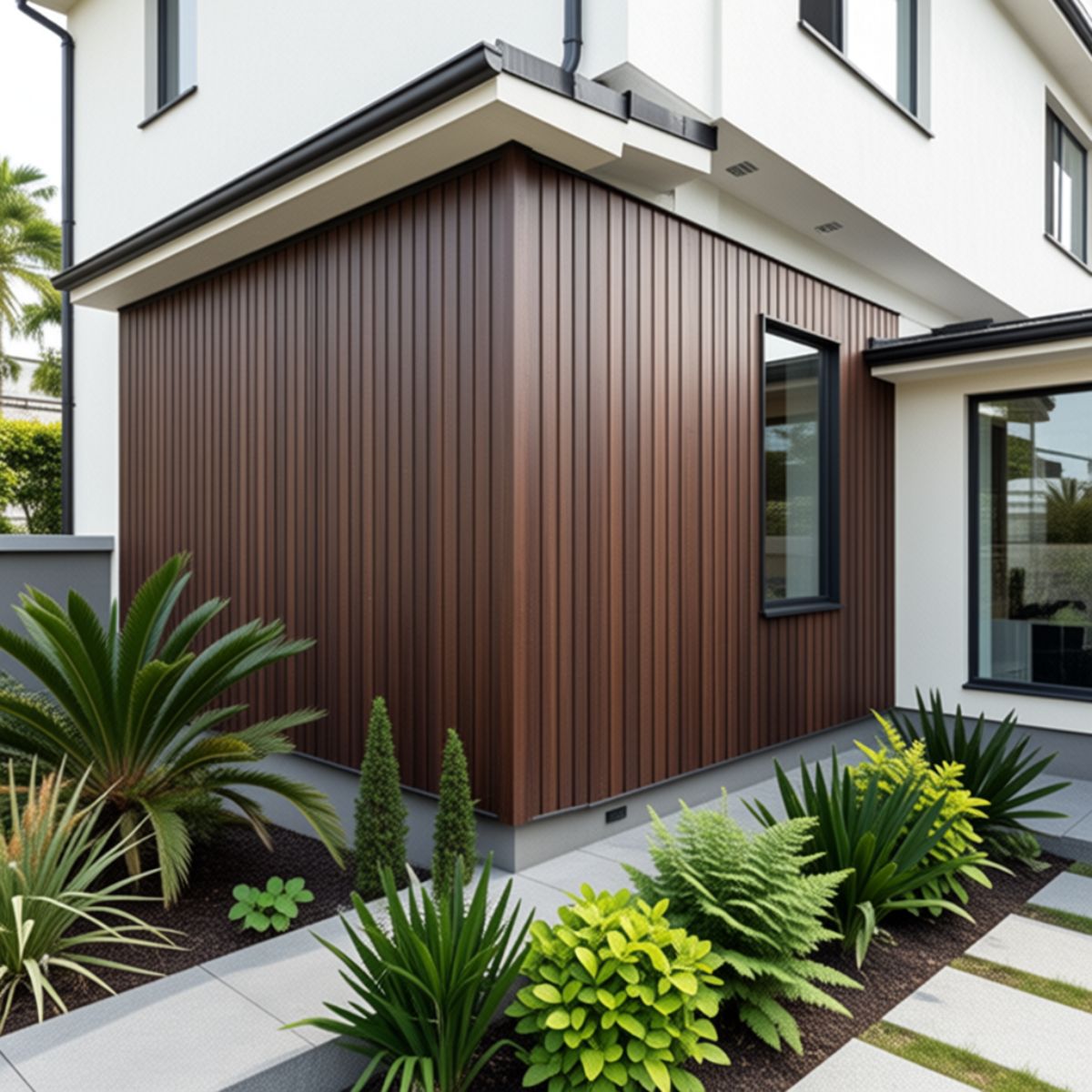 Revestimiento Exterior Wpc 3d Pared Simil Madera NOGAL Revestimiento Exterior Wpc 3d Pared Simil Madera NOGAL
