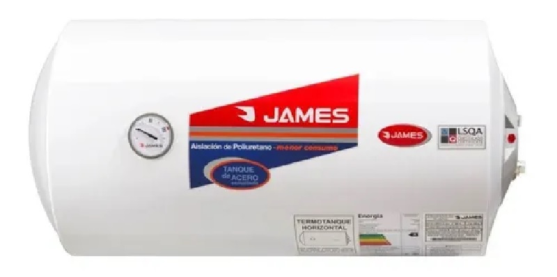 Calefon Termotanque James 60 Litros Acero Horizontal - Efi A