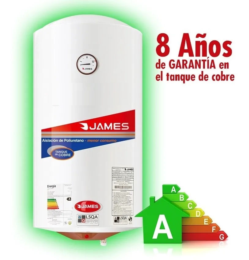 Calefon Termotanque James 80 Litros Prisma Cobre Efi. A Calefon Termotanque James 80 Litros Prisma Cobre Efi. A