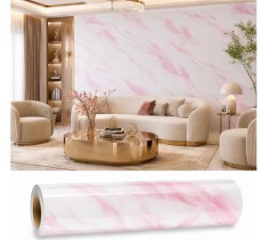 Copia - Placa Adhesiva Simil Marmol Blanco Rollo de 1.20 x 3 Metros BS-101