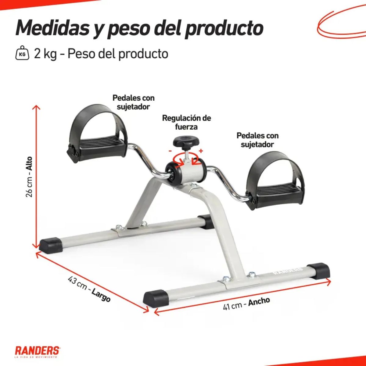 Bicicleta Fija Pedalera Rehabilitacion Randers ARG-113 Plate Bicicleta Fija Pedalera Rehabilitacion Randers ARG-113 Plate