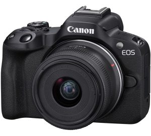 Cámara Digital Mirrorless Canon EOS R50 4K con Lente 18-45mm