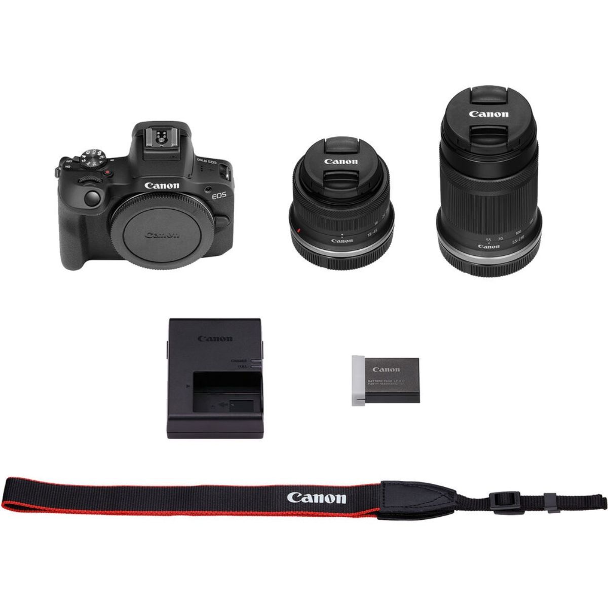 Cámara Mirrorless Canon EOS R100 con dos lentes