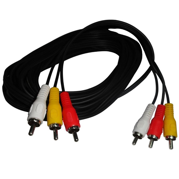 Cable Audio/Video 3 RCA M/M 1,8m Blister DRACMA